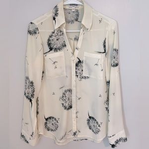Express Ivory Dandelion Portofino Shirt